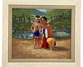 K. Freeman “Sounds of the Forest" Oil on Canvas