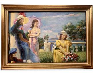 Pino Daeni On The Terrace Oil on Canvas