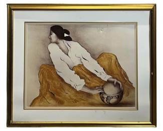 R.C. Gorman “Pottery Keeper" Print
