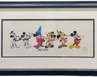 Signed “Mickey Through the years" Sericel