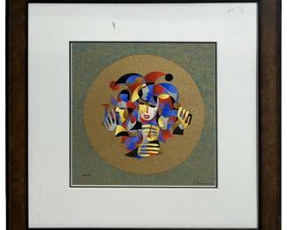 Signed Anatole Krasnyansky “Harlequin" Serigraph
