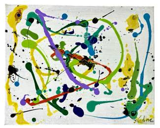 Signed Nadine Leo “Flow" Acrylic on Canvas