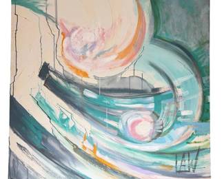 Large Signed Lois Ann Wittach Abstract Acrylic