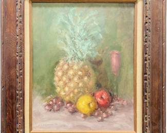 Signed Nathan Langstaff Still Life Oil on Canvas