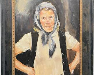 Signed Judy Gallin “Picture of Courage" Oil