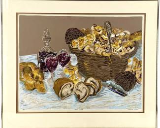 ‘75 Signed Franklin White Bread and Wine Serigraph