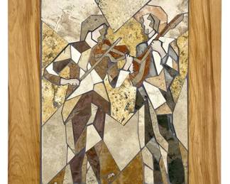 Jeremy Fischer “Musicians" Cubist Stone Art