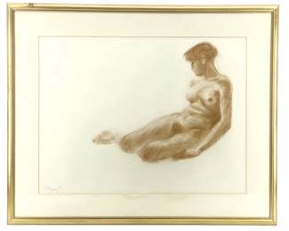 Signed Nude Woman Sketch on Paper*