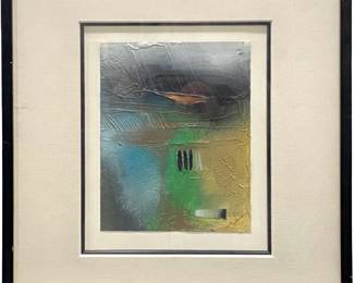 Dex Vernie Signed Mixed Media Collage