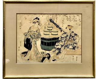 Original Japanese Ukiyo-e Woodblock Print