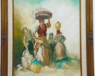 Louis Jambor Attributed “Washerwoman" by Leona