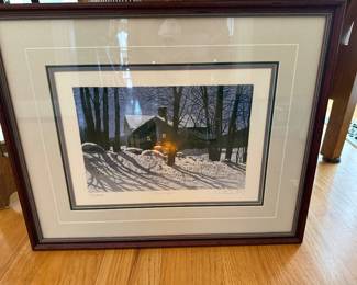 Carol Collette hand tinted etching