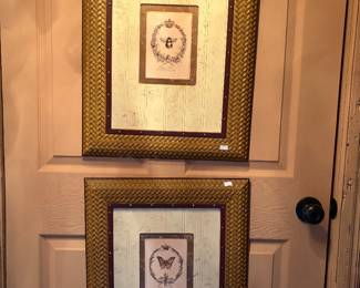 Pair of framed pictures.