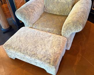 Oversized chair and matching ottoman set