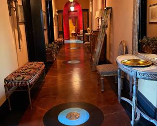 Great hall with furniture and art