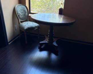 Small oval wood table