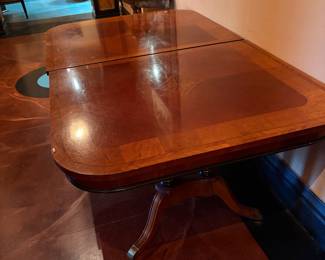 Two piece dining room table