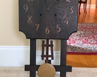 Wooden Clock. does not chime. Needs live form someone who can make it work again. 