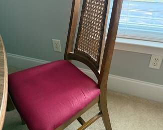 Set of 5 Cane back Dining chairs. 