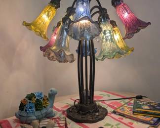 Unique lamp and cast iron toys