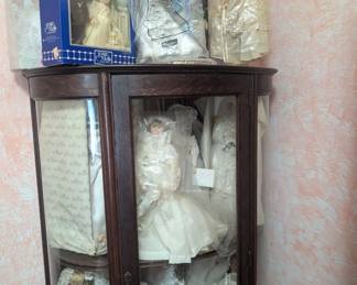 Antique hutch with the dolls