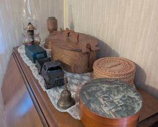Shaker implements in boxes