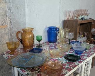 Glassware in basement