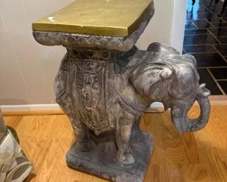 Painted Elephant Pedestal
