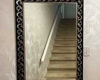Black  Silver Filigree Mirror