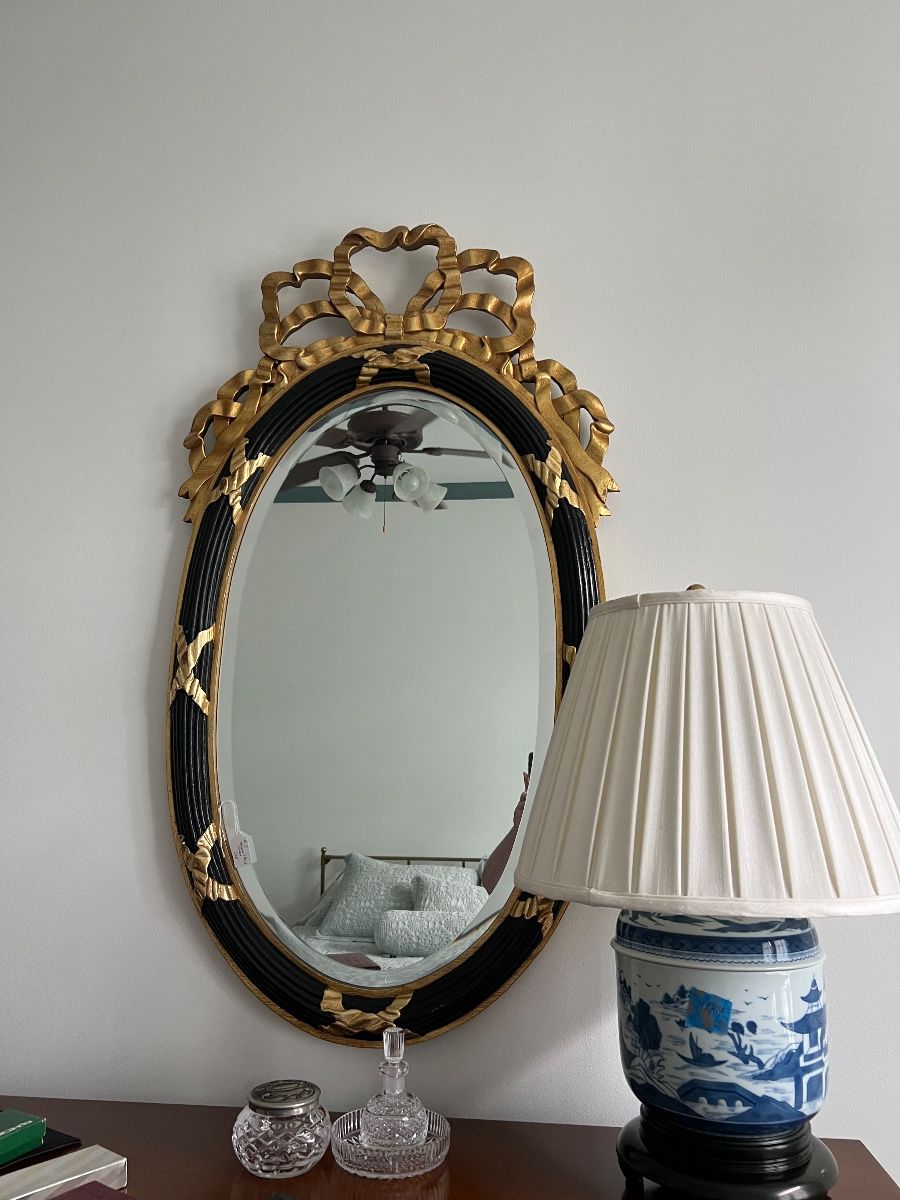Black and gold mirror $200