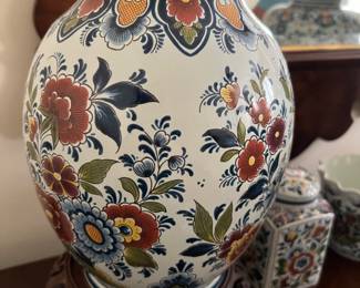 Delft vase w/stand $50