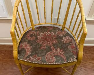 Faux Bamboo cream color chair $200