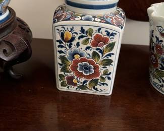 Delft tea caddy $40