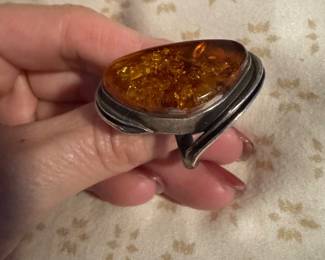 Vintage Baltic Amber Ring