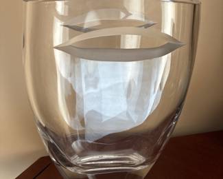 Very rare Nambe’ crystal zen vase 11” tall number 5127