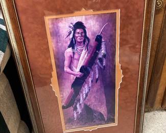 Signed on back by artist, Pat McAllister, Cherokee