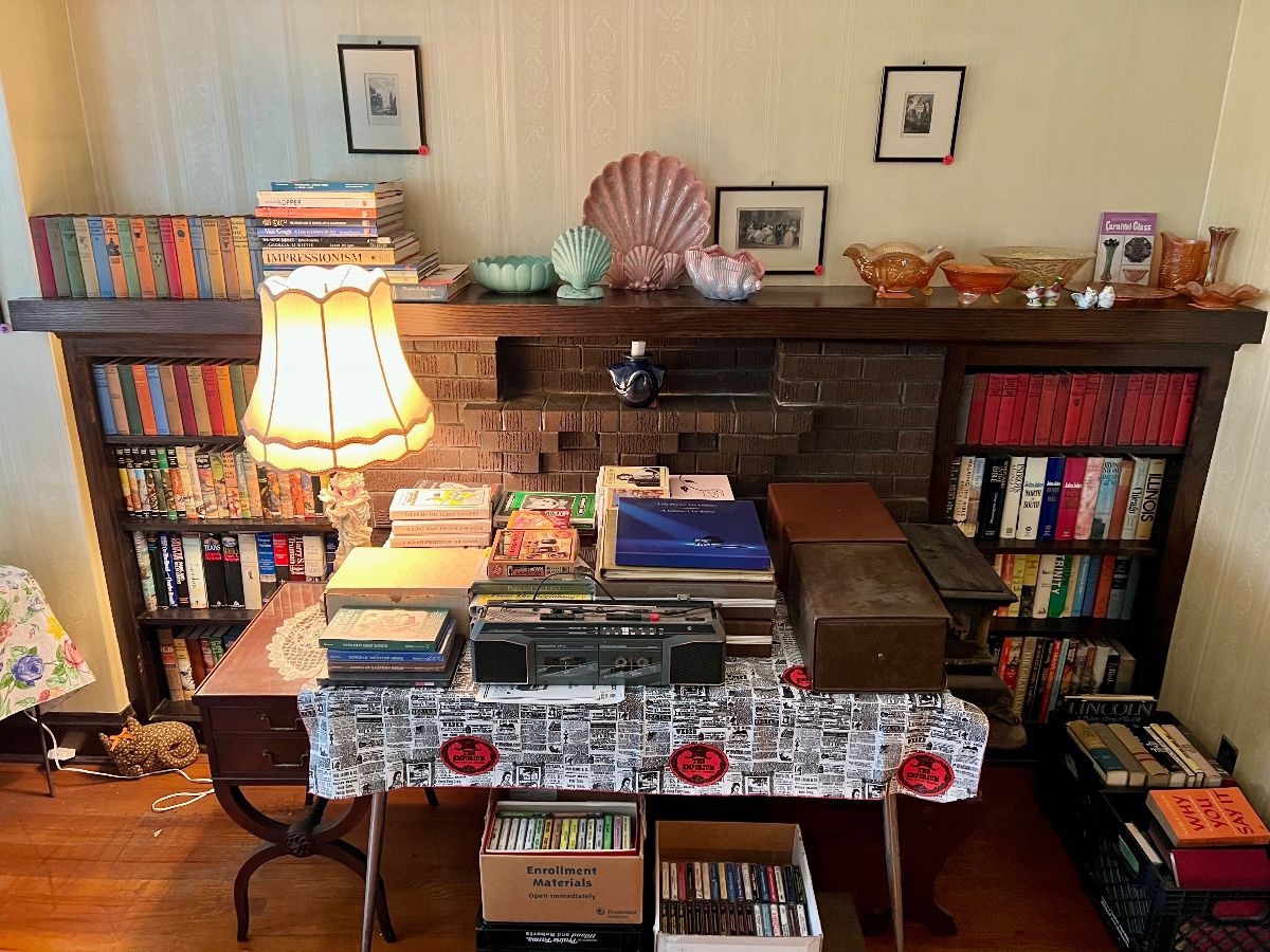 Cassette tapes and books 