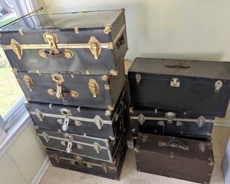 Antique steamer trunks