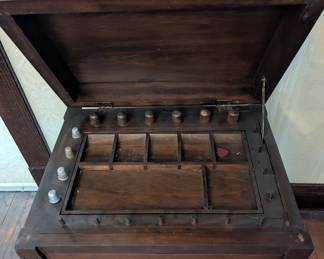 Antique sewing side table