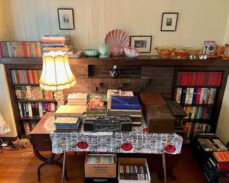 Cassette tapes and books 