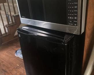 Microwave and mini fridge