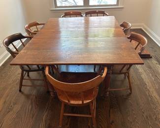 Dining table and 7 chairs sold individually