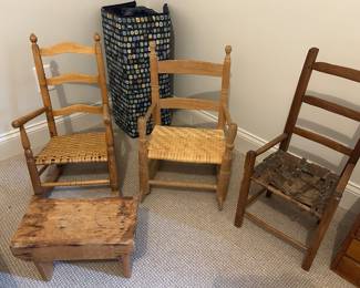 Children’s antique chairs