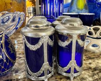 Cobalt Salt and Pepper Shakers