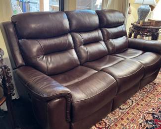 Electric Reclining Leather Sofa