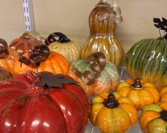 Glass Pumpkins and Gourds