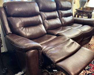 Electric Reclining Leather Sofa