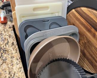 Metal bakeware and cutting boards