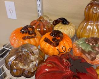 Glass Pumpkins and Gourds