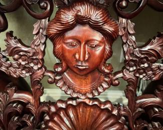 Carved Marble top Sofa/Entry Table